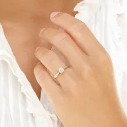 0,50 ct lab grown diamant ring i 14 karat guld 0,50 ct