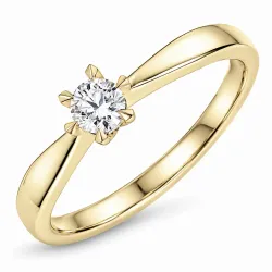 0,40 ct lab grown diamant ring i 14 karat guld 0,40 ct