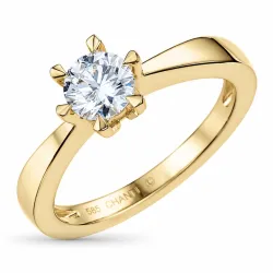 1,00 ct lab grown diamant ring i 14 karat guld 1,00 ct