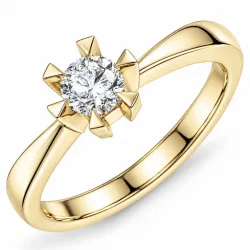 0,40 ct lab grown diamant ring i 14 karat guld 0,40 ct