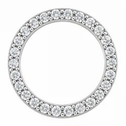 rundt lab grown diamant vedhæng i 14 karat hvidguld 0,53 ct