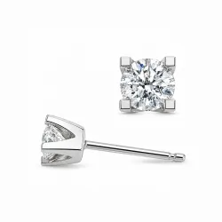 2 x 0,30 ct lab grown diamant ørestikker i 14 karat hvidguld med lab grown diamant 