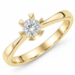 0,30 ct lab grown diamant ring i 14 karat guld 0,30 ct