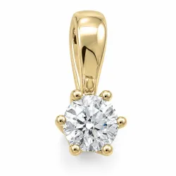 0,30 ct lab grown diamant solitairevedhæng i 14 karat guld 0,30 ct