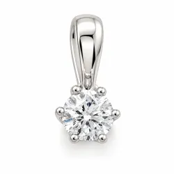 0,30 ct lab grown diamant solitairevedhæng i 14 karat hvidguld 0,30 ct