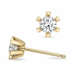 2 x 0,30 ct lab grown diamant solitaireørestikker i 14 karat guld med lab grown diamant 