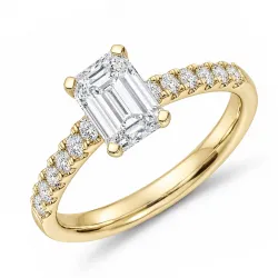 lab grown diamant ring i 14 karat guld 1,0 ct 0,26 ct