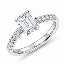 lab grown diamant ring i 14 karat hvidguld 1,0 ct 0,26 ct