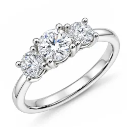 lab grown diamant ring i 14 karat hvidguld 0,50 ct 0,52 ct
