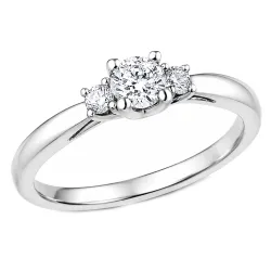 lab grown diamant ring i 14 karat hvidguld 0,30 ct 0,10 ct