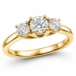 lab grown diamant ring i 14 karat guld 0,30 ct 0,40 ct