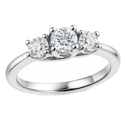 lab grown diamant ring i 14 karat hvidguld 0,30 ct 0,40 ct