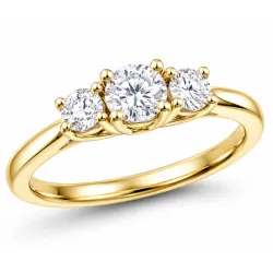 lab grown diamant ring i 14 karat guld 0,25 ct 0,26 ct
