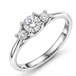lab grown diamant ring i 14 karat hvidguld 0,25 ct 0,26 ct