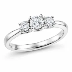 lab grown diamant ring i 14 karat hvidguld 0,25 ct 0,26 ct