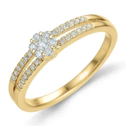 lab grown diamant ring i 14 karat guld 0,21 ct