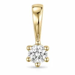 0,10 ct lab grown diamant vedhæng i 14 karat guld 0,10 ct