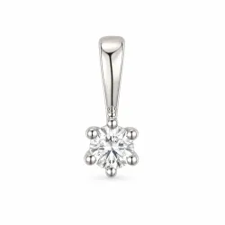 0,10 ct lab grown diamant vedhæng i 14 karat hvidguld 0,10 ct