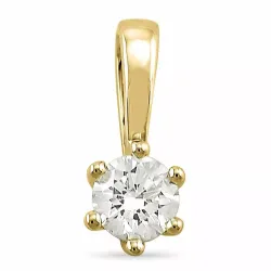 0,20 ct lab grown diamant vedhæng i 14 karat guld 0,20 ct