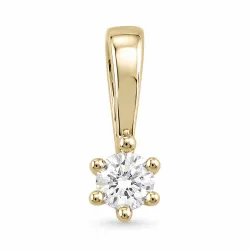 0,20 ct lab grown diamant vedhæng i 14 karat guld 0,20 ct