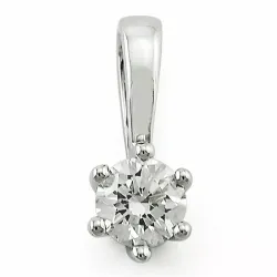 0,20 ct lab grown diamant vedhæng i 14 karat hvidguld 0,20 ct