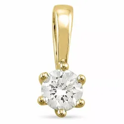 0,40 ct lab grown diamant vedhæng i 14 karat guld 0,40 ct