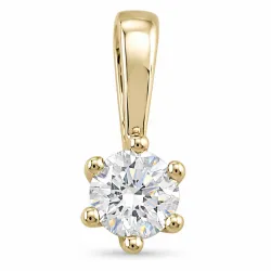 0,40 ct lab grown diamant vedhæng i 14 karat guld 0,40 ct