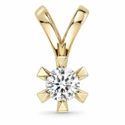 0,50 ct lab grown diamant vedhæng i 14 karat guld 0,50 ct
