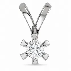 0,50 ct lab grown diamant vedhæng i 14 karat hvidguld 0,50 ct