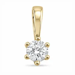 0,30 ct lab grown diamant solitairevedhæng i 14 karat guld 0,30 ct