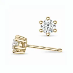 2 x 0,30 ct lab grown diamant solitaireørestikker i 14 karat guld med lab grown diamant 
