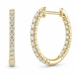 creoler i 14 karat guld med lab grown diamant (CVD) 