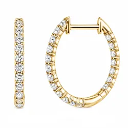 creoler i 14 karat guld med lab grown diamant (CVD) 