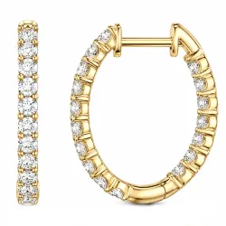 creoler i 14 karat guld med lab grown diamant (CVD) 