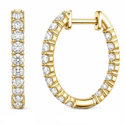 creoler i 14 karat guld med lab grown diamant (CVD) 