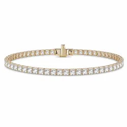 19 cm tennisarmbånd 3,14 ct i 14 karat guld