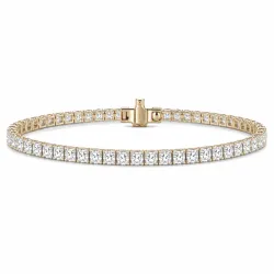 16 cm tennisarmbånd 4,36 ct i 14 karat guld