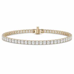 19 cm tennisarmbånd 5,36 ct i 14 karat guld