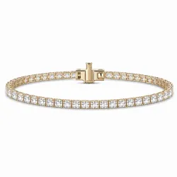 16 cm tennisarmbånd 3,64 ct i 14 karat guld