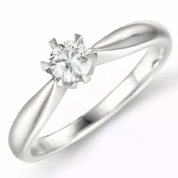 0,20 ct lab grown diamant ring i 14 karat hvidguld 0,20 ct