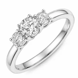 lab grown diamant ring i 14 karat hvidguld 0,30 ct 0,40 ct