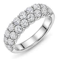 lab grown diamant ring i 14 karat hvidguld 2,5 ct