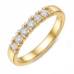 lab grown diamant alliancering i 14 karat guld 0,35 ct