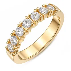 lab grown diamant alliancering i 14 karat guld 0,70 ct