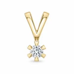 0,10 ct lab grown diamant vedhæng i 14 karat guld 0,10 ct