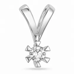 0,20 ct lab grown diamant vedhæng i 14 karat hvidguld