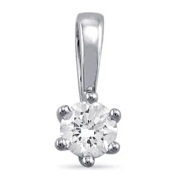 0,30 ct lab grown diamant solitairevedhæng i 14 karat hvidguld 0,30 ct