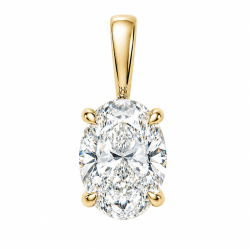 1,00 ct lab grown diamant solitairevedhæng i 14 karat guld 1,0 ct