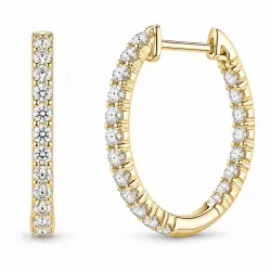 creoler i 14 karat guld med lab grown diamant (CVD) 