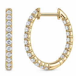 creoler i 14 karat guld med lab grown diamant (CVD) 
